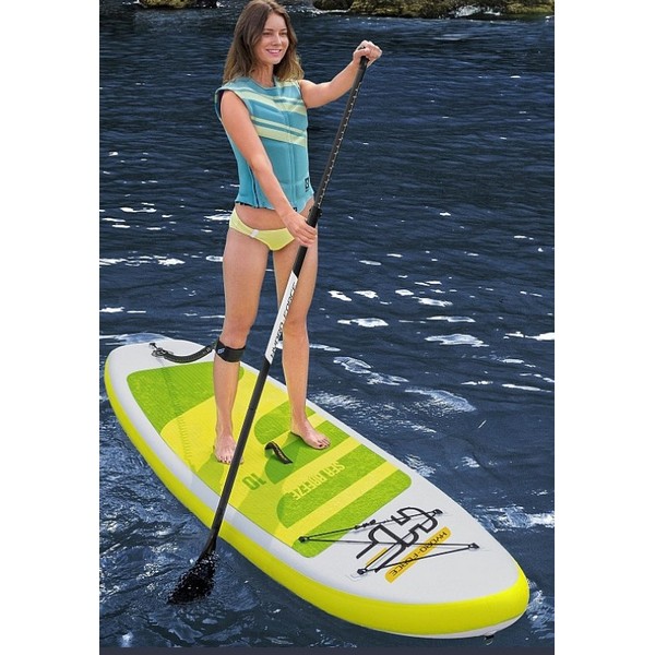 Продукт Bestway - Надуваем SUP борд 10 инча, 3.05x84x12 cm, с гребло, помпа, лиш и раница за съхранение в комплекта - 0 - BG Hlapeta